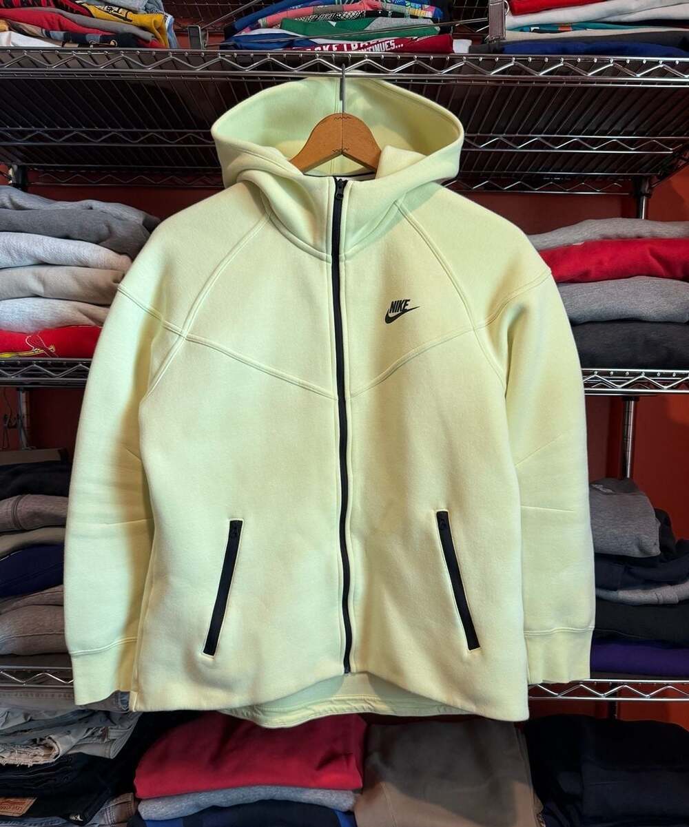 Nike Tech Fleece Windrunner Full-Zip Hoodie Lime Green Womens Large